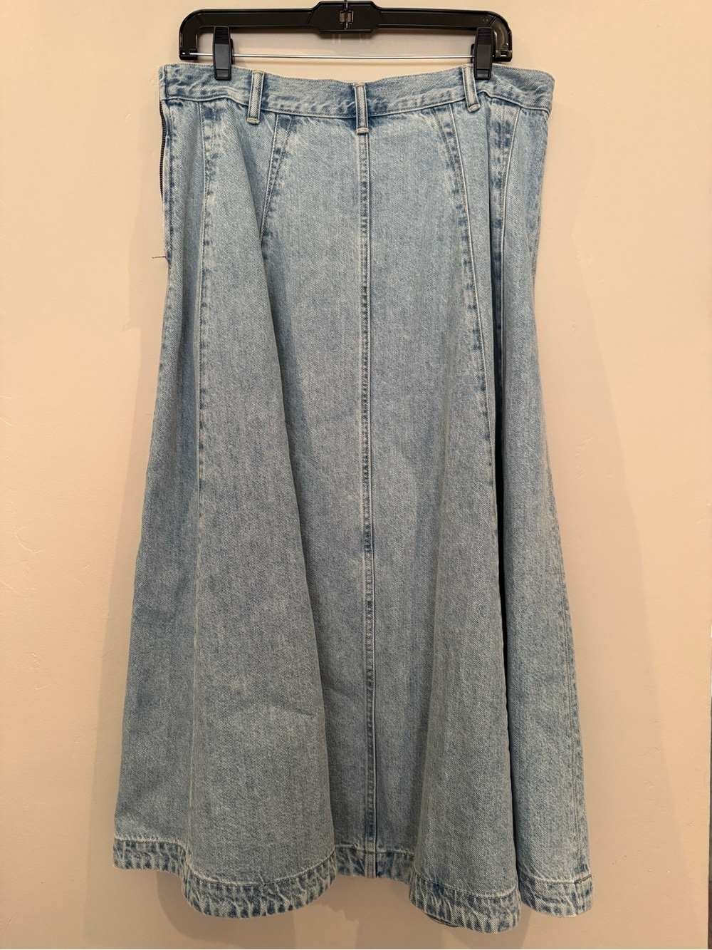 Madewell NWT Light Blue Denim A-Line Midi Skirt - Picture 7 of 12